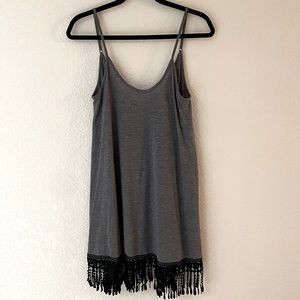 Tunic Tank with Lace Fringe